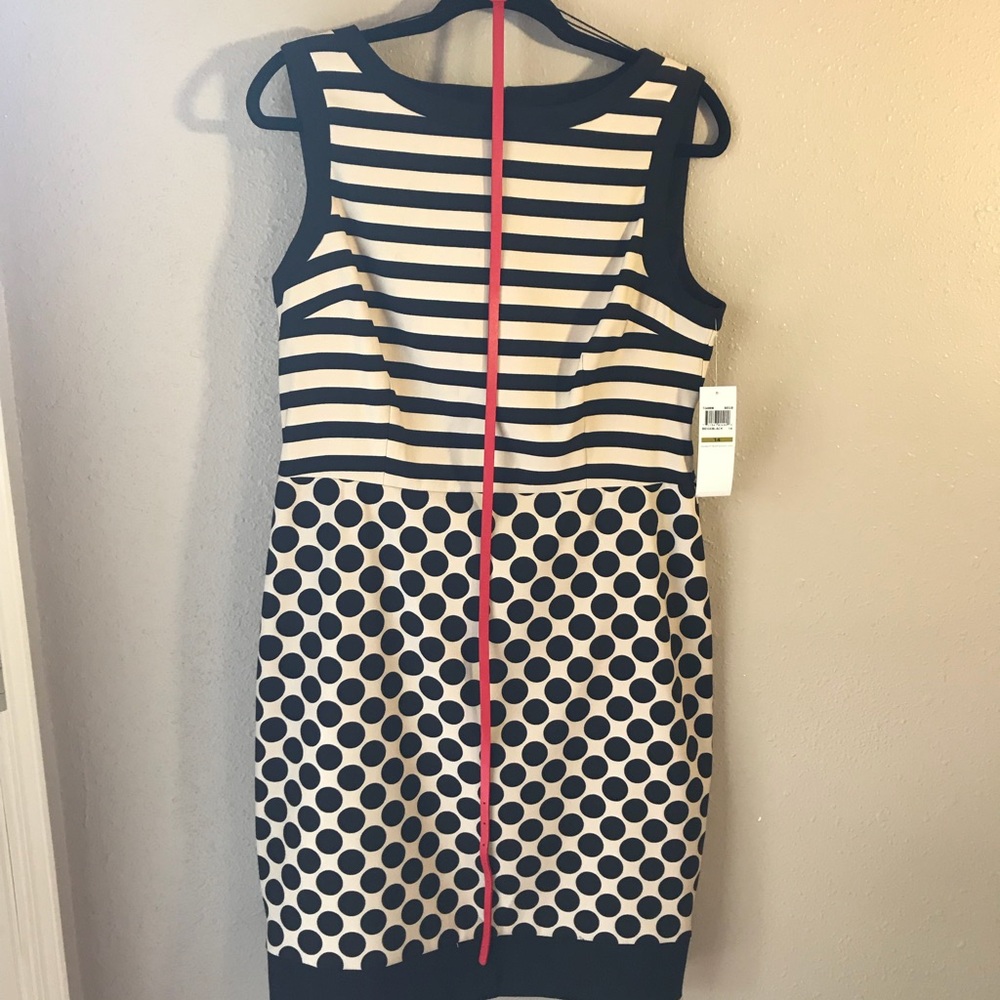 Black and beige dress